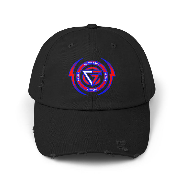 CG LOGO WITH LIGHTNING ARCHES RED WHITE BLUE /BELIEF ATTITUDE ACTION CAP