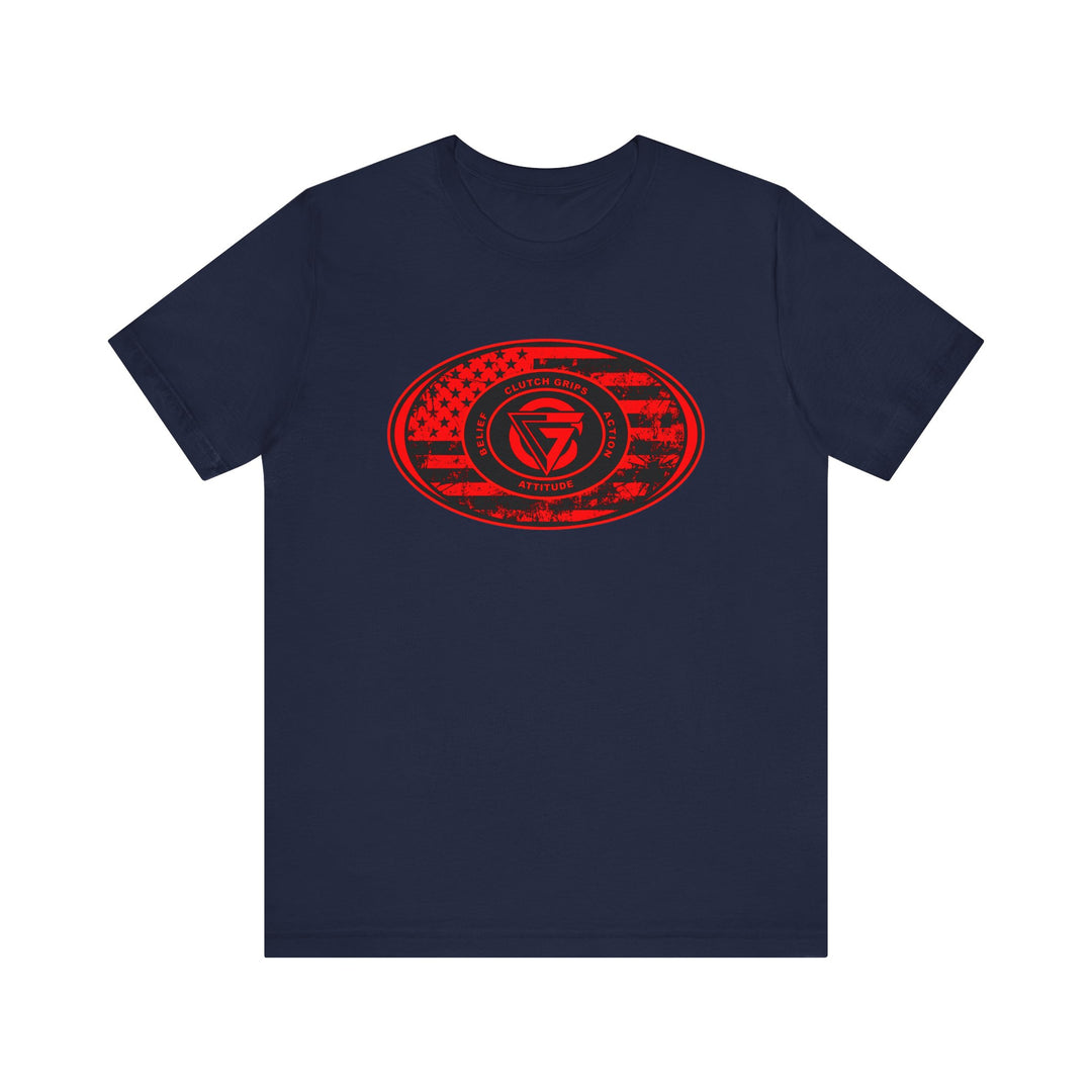 CG FLAG OVAL RED BLACK