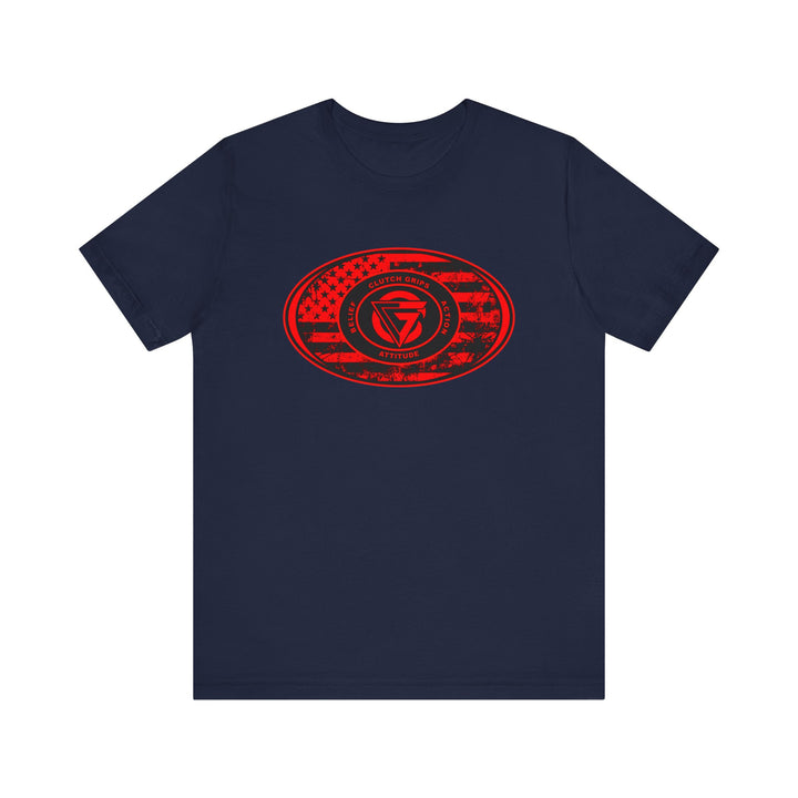 CG FLAG OVAL RED BLACK