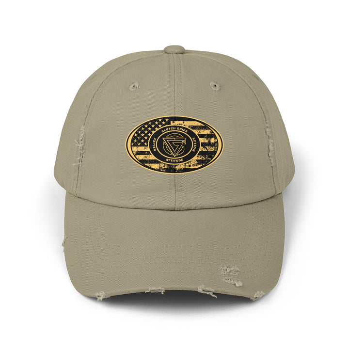 CG DESERT WAR DISTRESS OVAL FLAG CAP