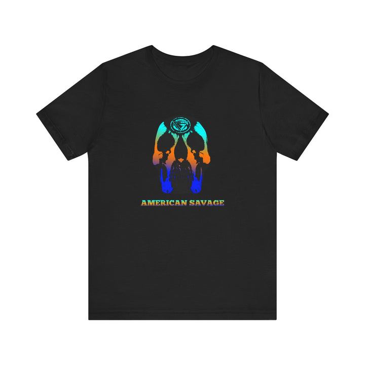 SKULLATOR BLUE ORANGE AQUA  /AMERICAN SAVAGE