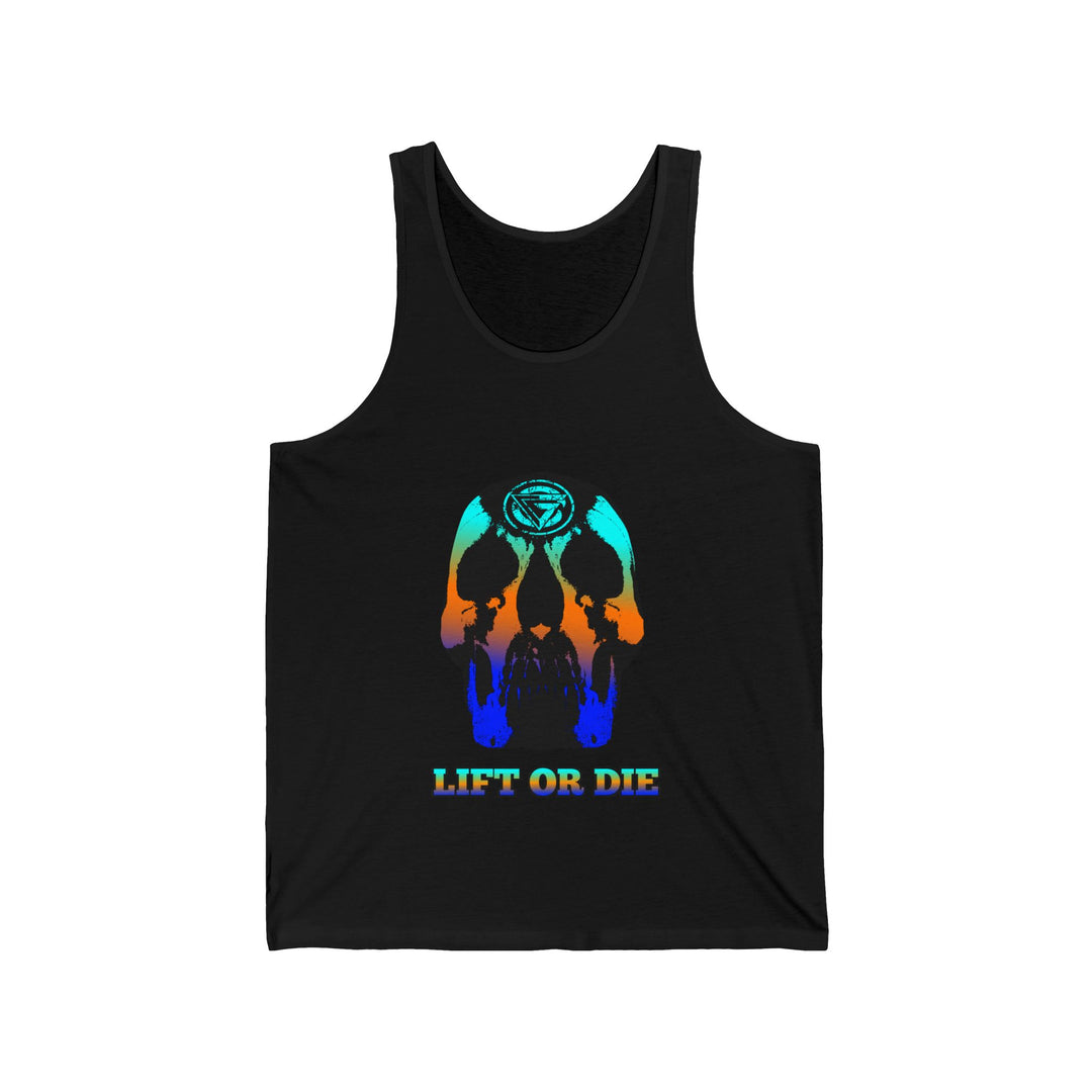 SKULLATOR TANK BLUE ORANGE AQUA /LIFT OR DIE