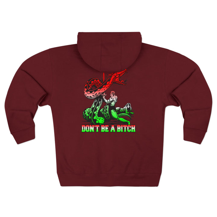 CG SERPENT SLAYER RED WHITE GREEN FADE /DONT BE A BITCH ZIP UP