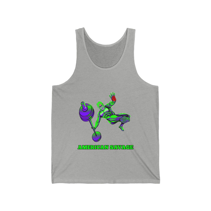 MAC-JUMP PURPLE GREEN TANK/ AMERICAN SAVAGE