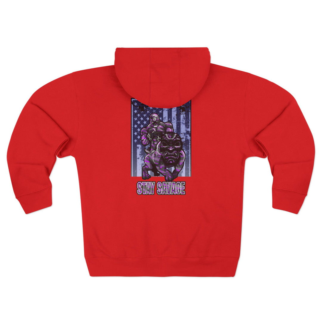 CG ANGRY DOG GREY CAMO PURPLE/STAY SAVAGE ZIP UP