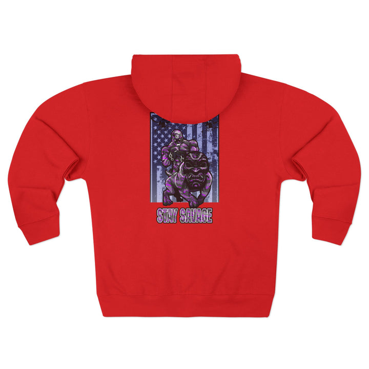 CG ANGRY DOG GREY CAMO PURPLE/STAY SAVAGE ZIP UP