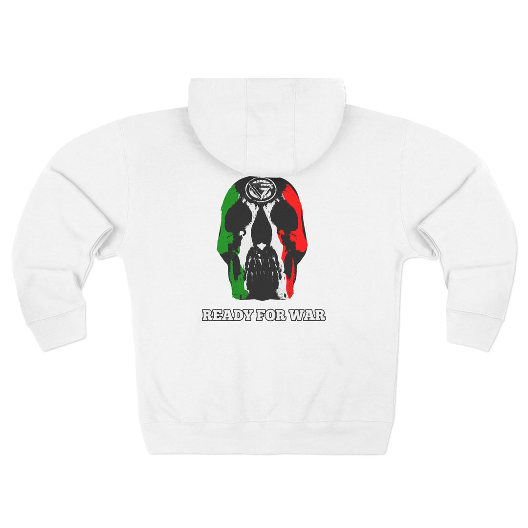 CG SKULL RED WHITE GREEN /READY FOR WAR ZIP UP