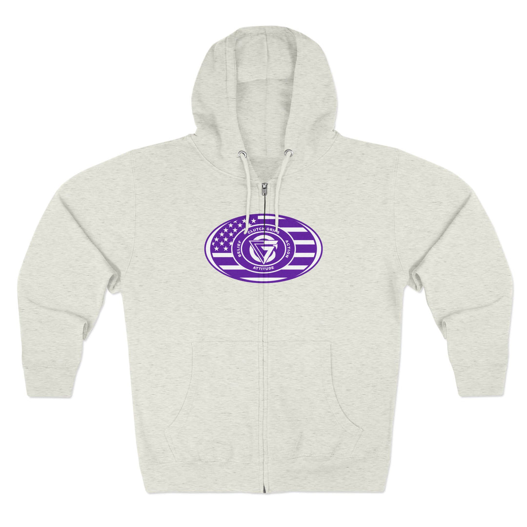 CG PATRIOT WARRIOR PURPLE WHITE /DONT BE A BITCH ZIP UP