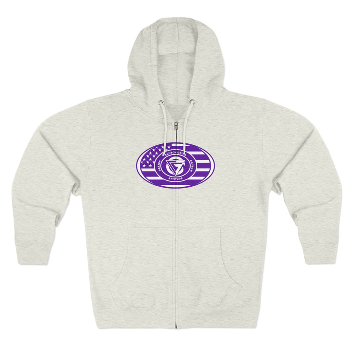 CG PATRIOT WARRIOR PURPLE WHITE /DONT BE A BITCH ZIP UP