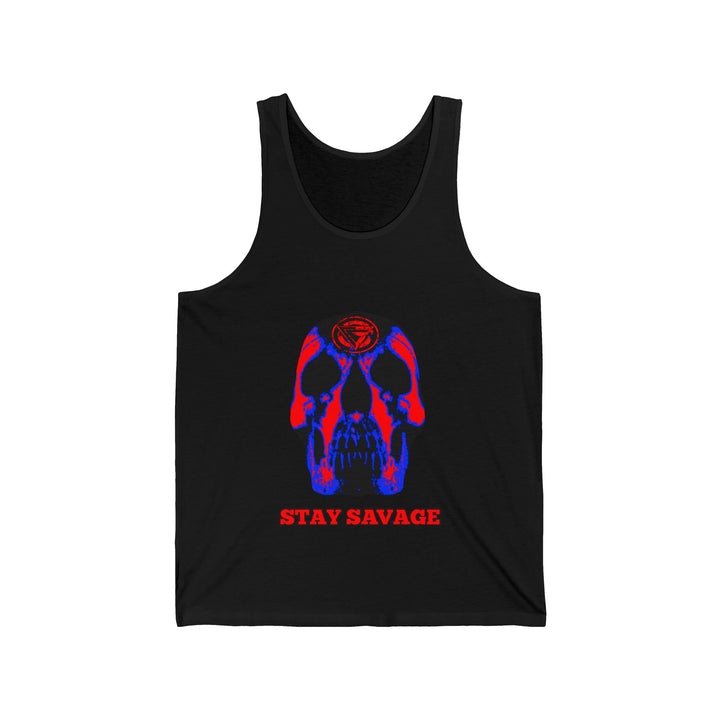 SKULLATOR TANK RED BLUE /STAY SAVAGE