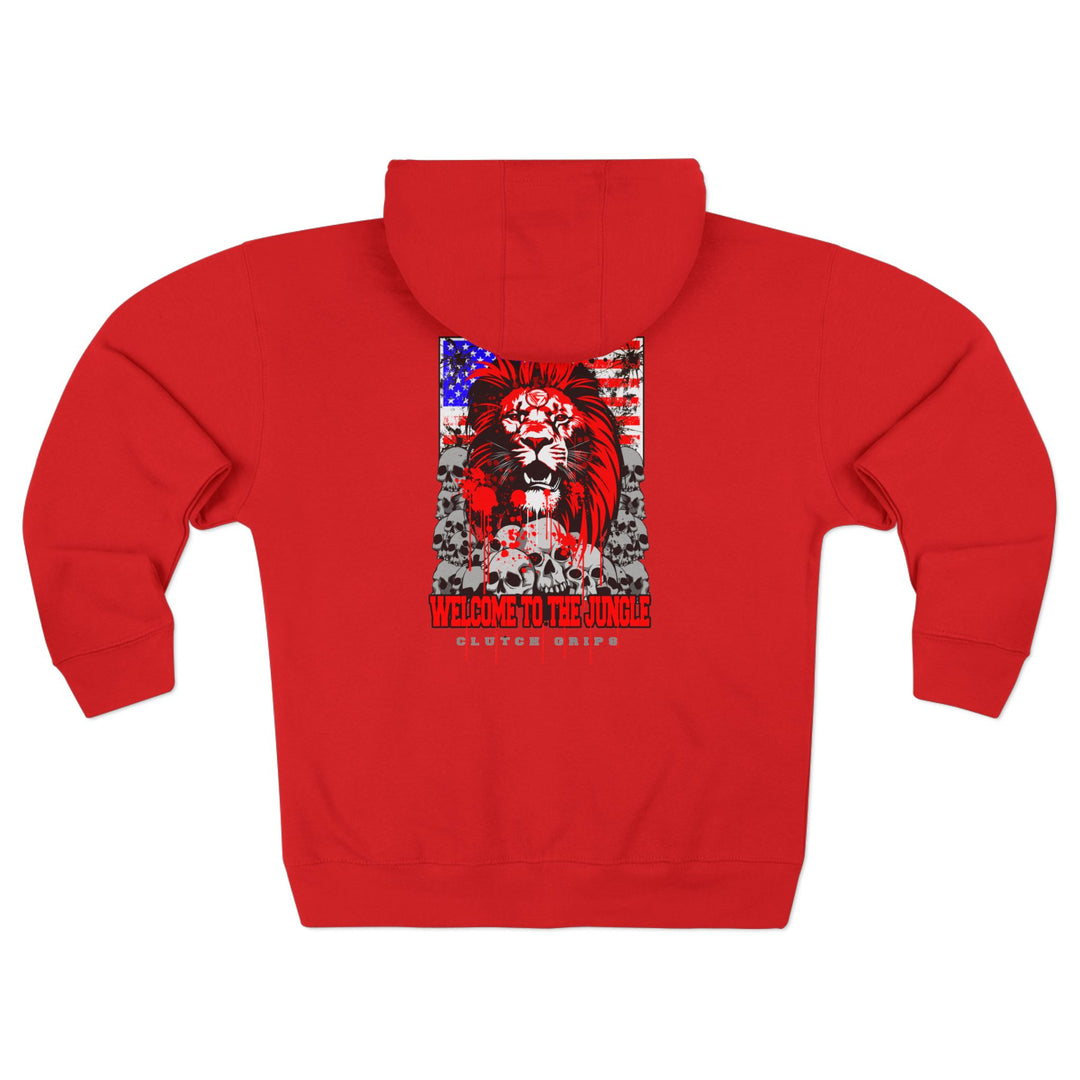 CG LION HEART RED WHITE BLUE /WELCOME TO THE JUNGLE ZIP UP