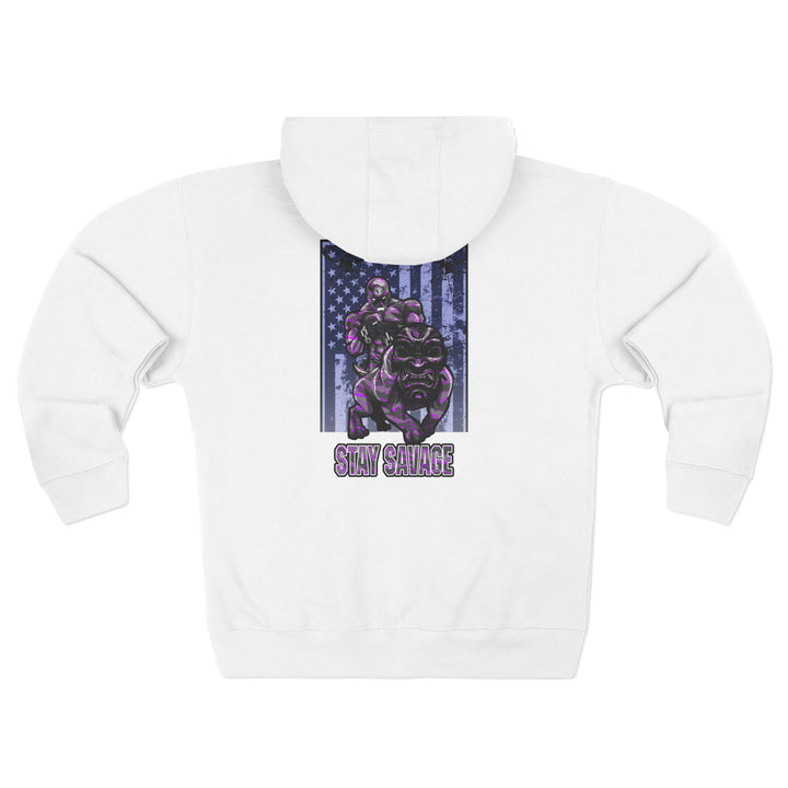 CG ANGRY DOG GREY CAMO PURPLE/STAY SAVAGE ZIP UP