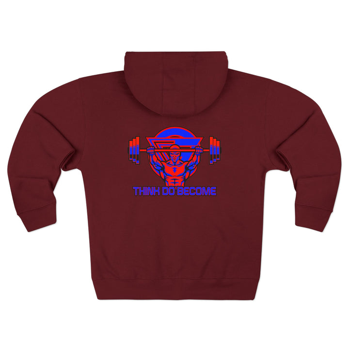 ENTER THE MAC HYPER RED BLUE/THINK DO BECOME ZIP UP