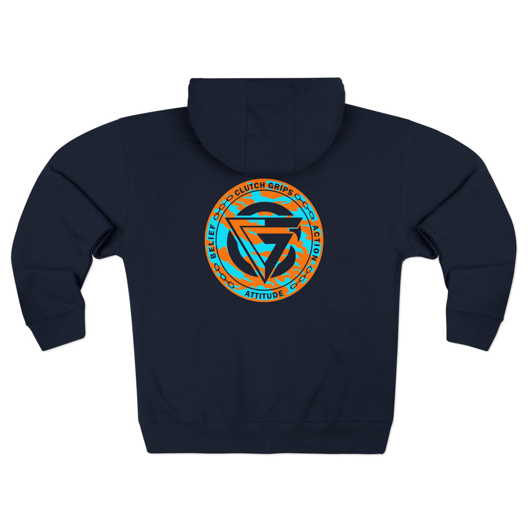 CG DIAMOND TIGER VS TIGER MIAMI AQUA ORANGE /CLUTCHGRIPS ZIP UP
