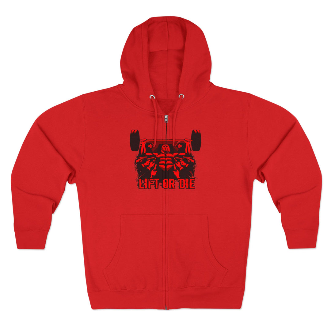 CG FINAL BOSS ON PRE-WORKOUT RED BLACK /LIFT OR DIE ZIP UP