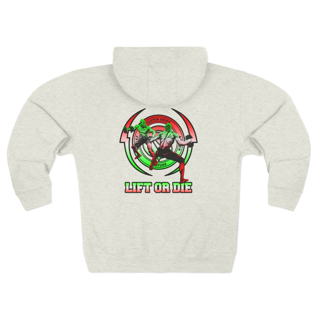 CG YOU VS YOU RED WHITE GREEN /LIFT OR DIE ZIP UP