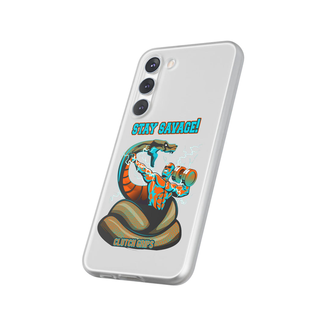 MAC VS SNAKE MIAMI COLORS AQUA ORANGE PHONE CASE /STAY SAVAGE