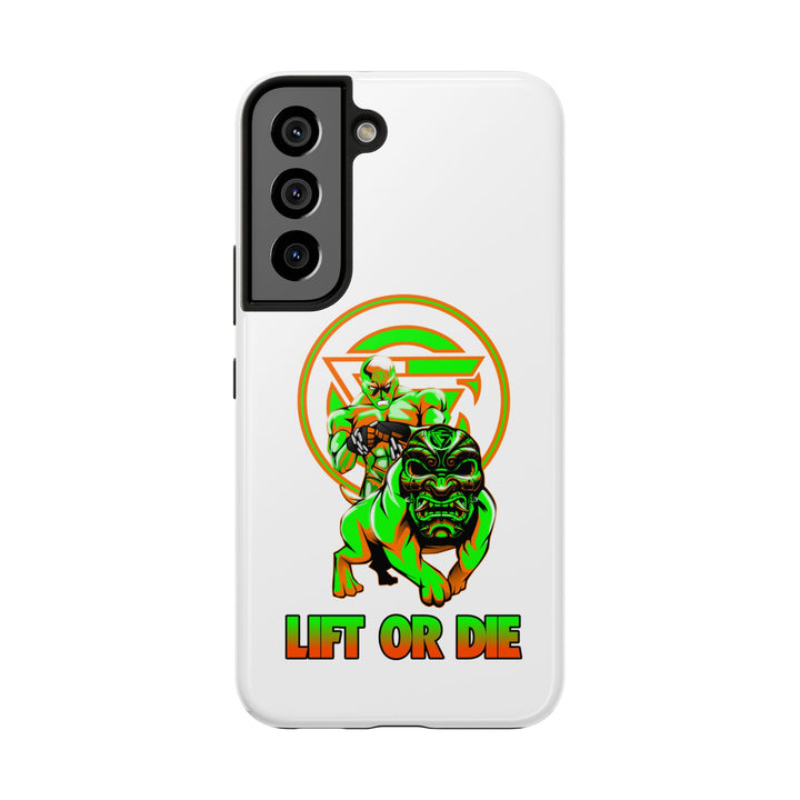 ANGRY DOG ORANGE GREEN PHONE CASE /LIFT OR DIE