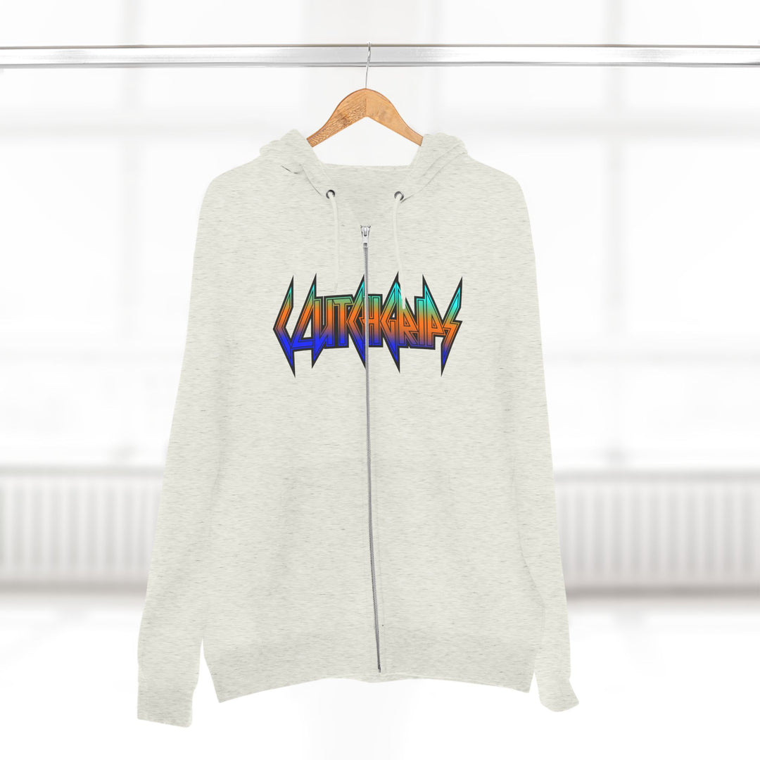 CG TIGER FLAME BLUE ORANGE AQUA FADE /LIFT OR DIE  ZIP UP