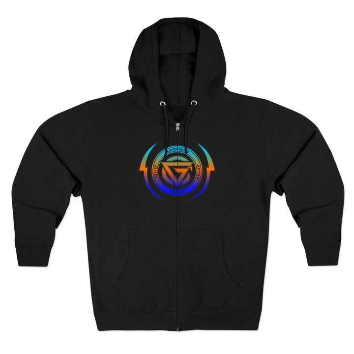 CG SKULLATOR BLUE ORANGE AQUA /WORLD DOMINATION ZIP UP