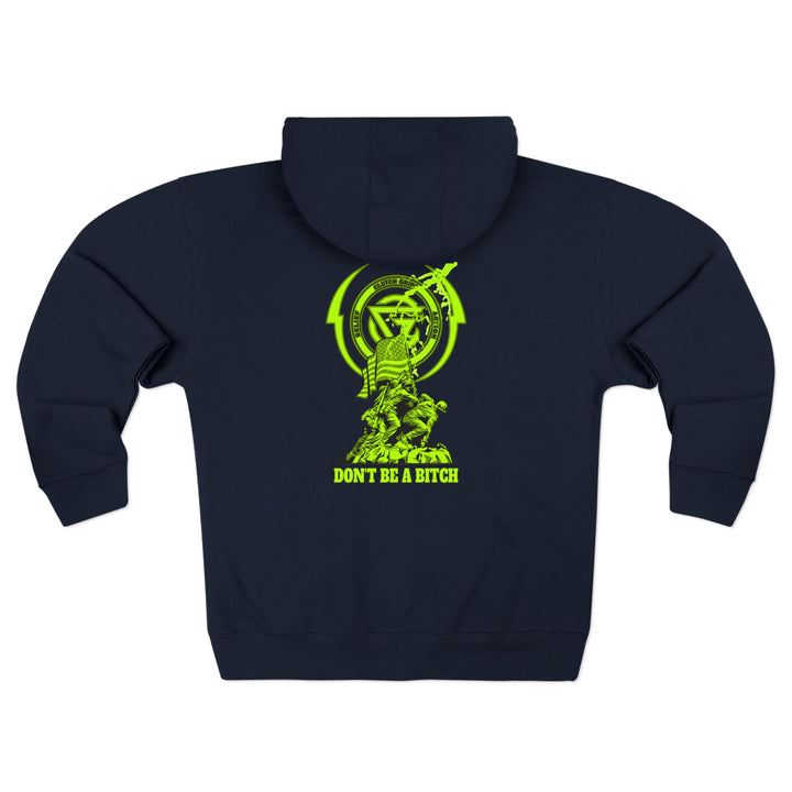 CG PATRIOT WARRIOR HYPER GREEN /DONT BE A BITCH ZIP UP