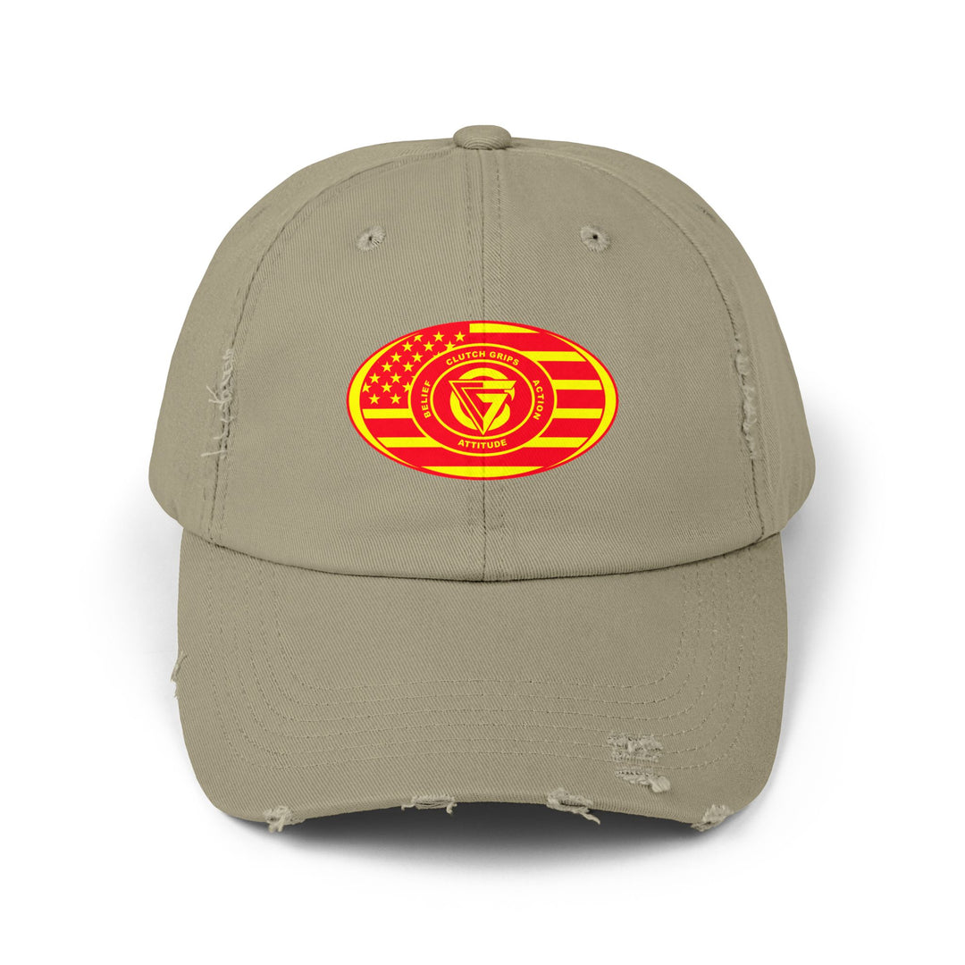 CG AMERICAN SUPERIOR GOLD & RED BLOODED FREEDOM FLAG CAP