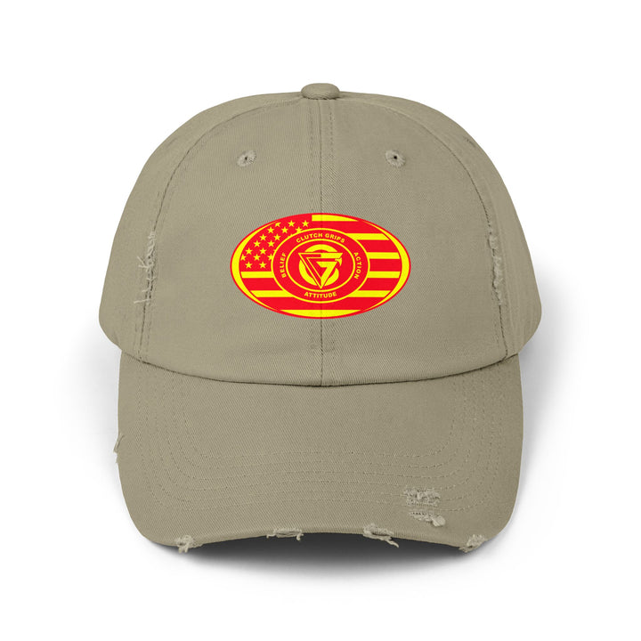 CG AMERICAN SUPERIOR GOLD & RED BLOODED FREEDOM FLAG CAP