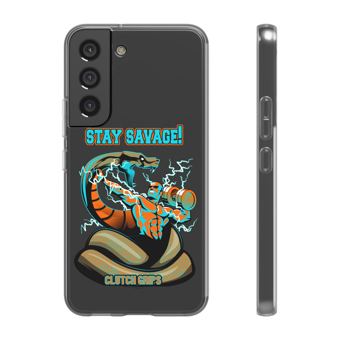 MAC VS SNAKE MIAMI COLORS AQUA ORANGE PHONE CASE /STAY SAVAGE