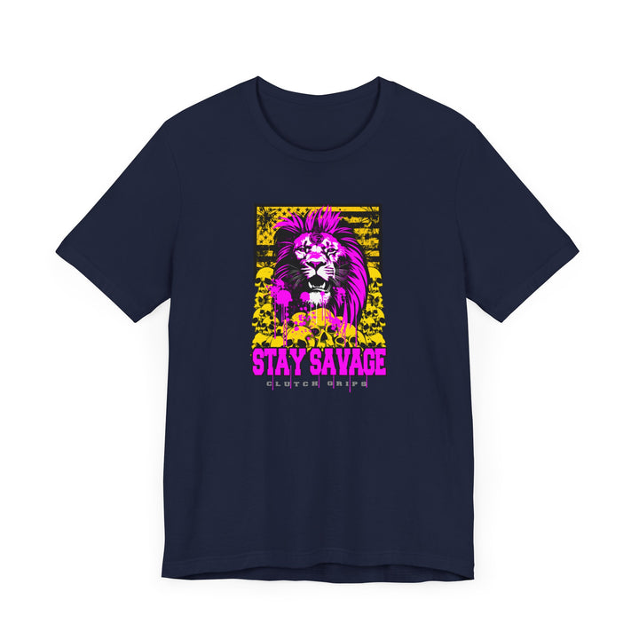LION HEART FREEDOM TEE PURPLE GOLD /STAY SAVAGE