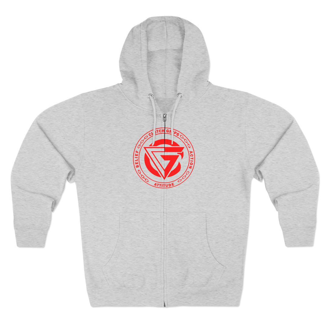 SAMURAI MASTER TRAINER RED WHITE BLACK /LIFT OR DIE ZIP UP