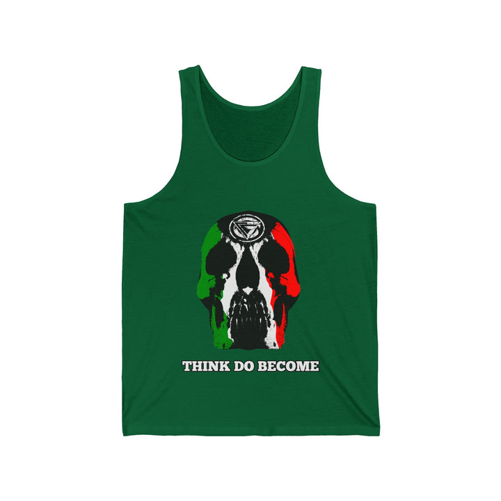 SKULLATOR TANK RED WHITE GREEN /THINK DO BECOME