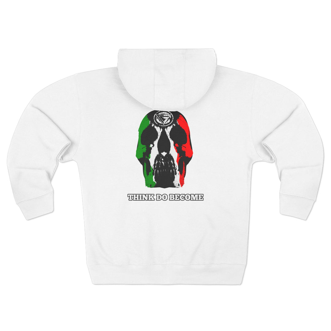 CG SKULL RED WHITE GREEN FADE /THINK DO BECOME ZIP UP