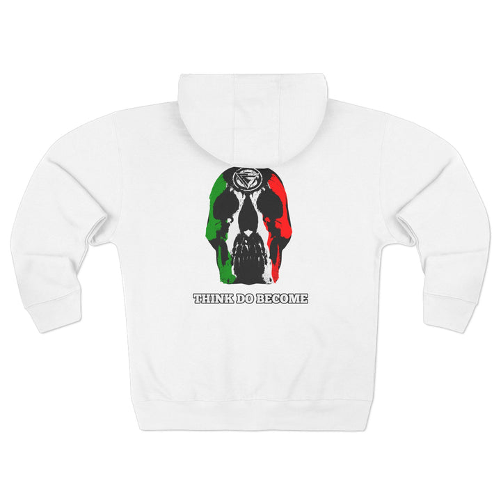 CG SKULL RED WHITE GREEN FADE /THINK DO BECOME ZIP UP