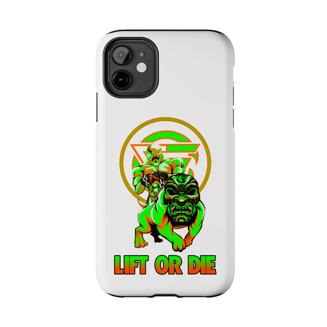 ANGRY DOG ORANGE GREEN PHONE CASE /LIFT OR DIE