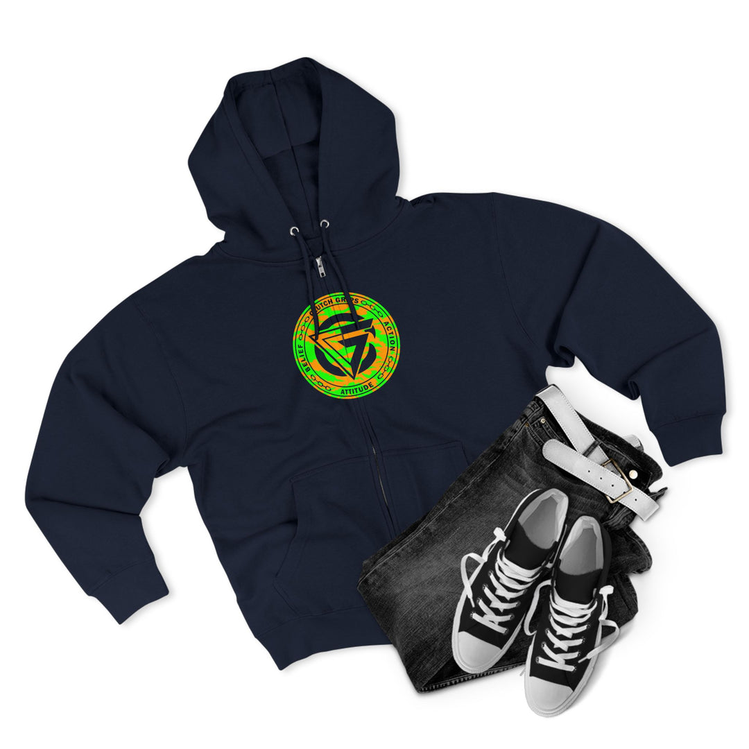 TIGER VS TIGER GREEN ORANGE /WELCOME TO THE JUNGLE ZIP UP