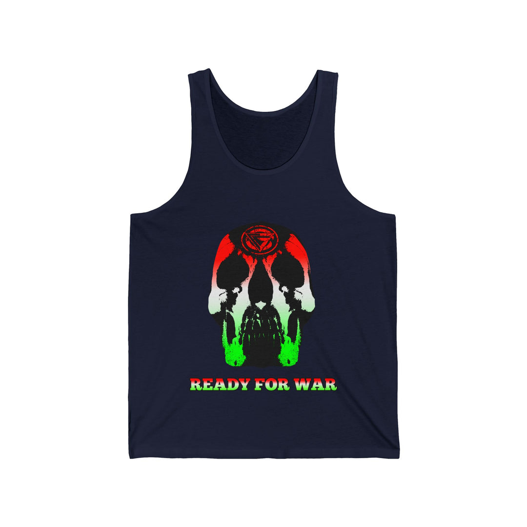 SKULLATOR TANK RE WHITE GREEN /READY FOR WAR