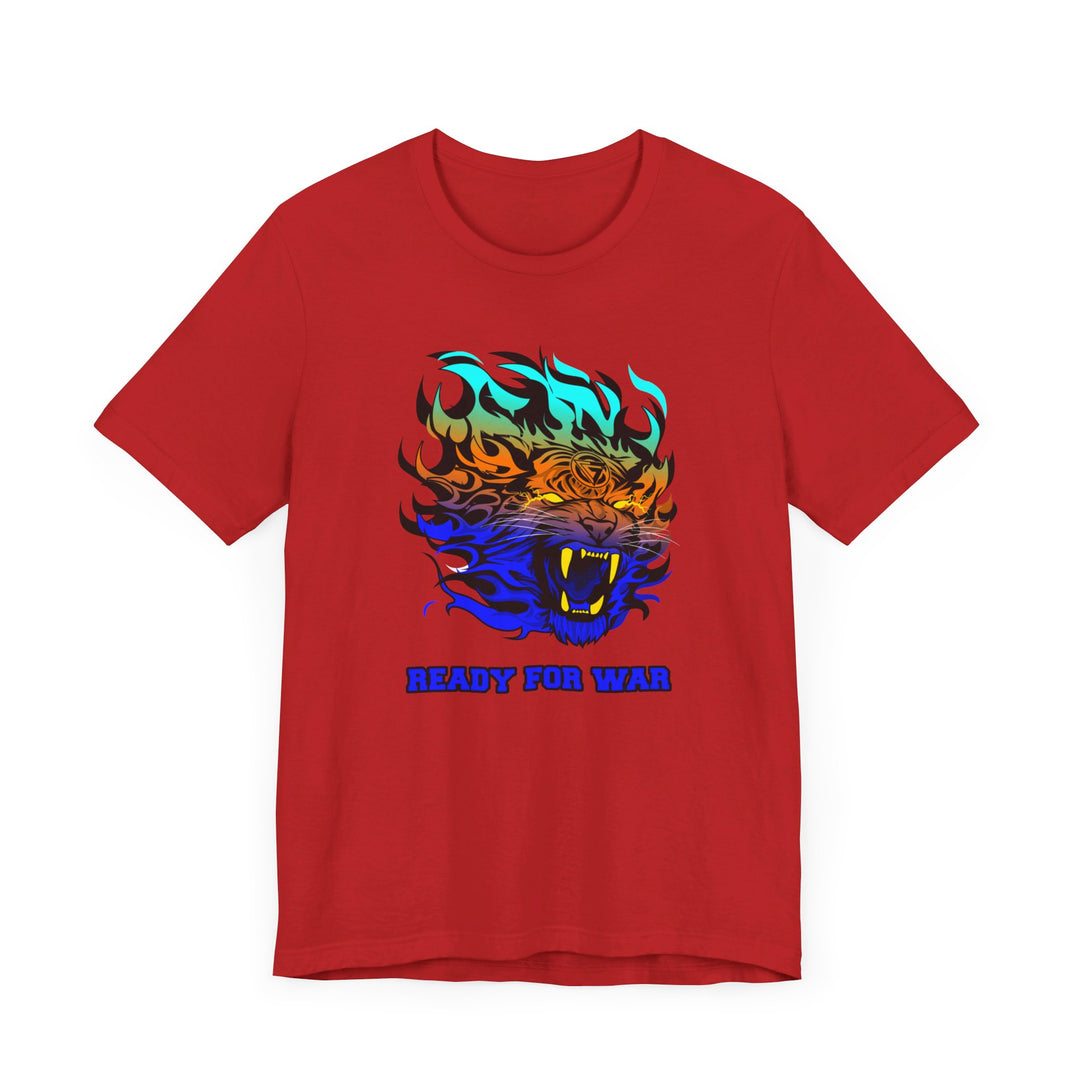 TIGER FLAME BLUE ORANGE AQUA FADE/READY FOR WAR