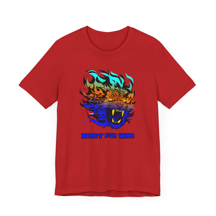 TIGER FLAME BLUE ORANGE AQUA FADE/READY FOR WAR
