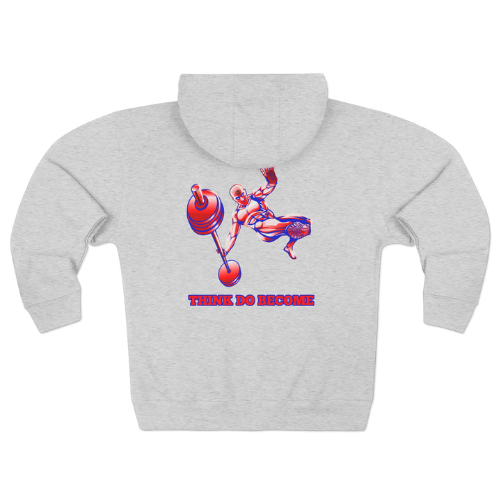 CG MAC JUMP RED WHITE BLUE /THINK DO BECOME ZIP UP