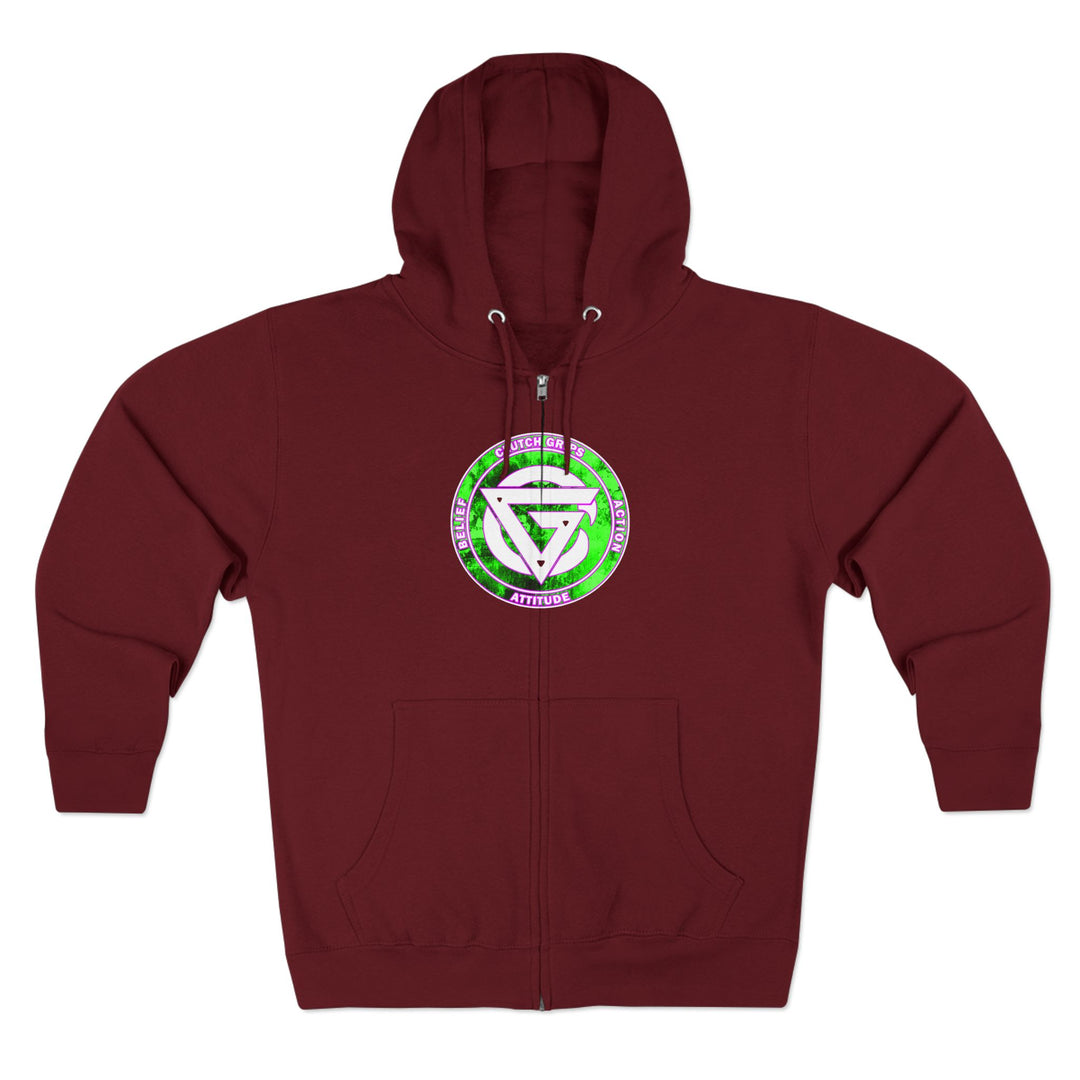 LIONHEART GREEN PINKISH PURPLE/STAY SAVAGE ZIP UP