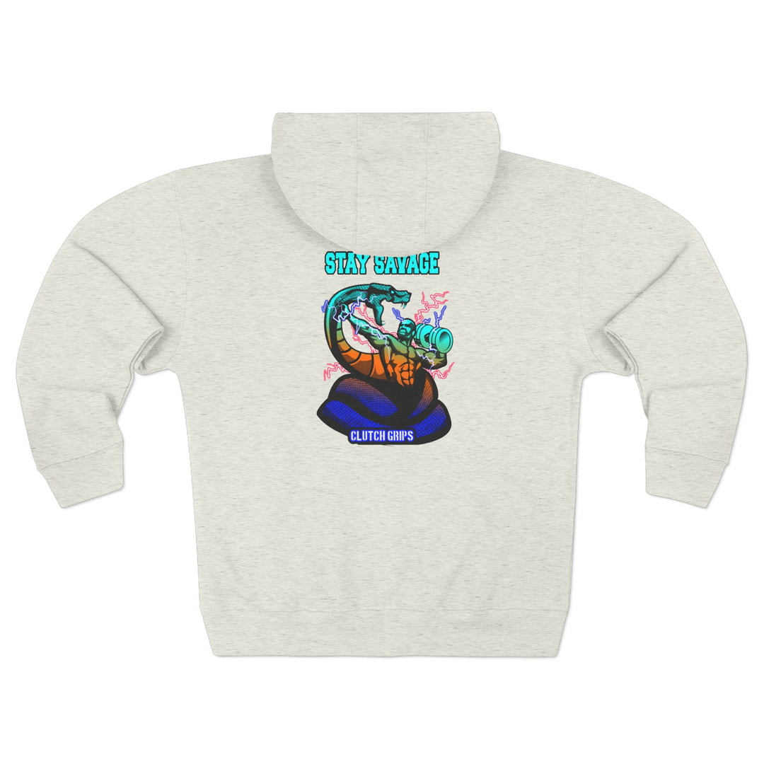 MAC VS SNAKE BLUE ORANGE  AQUA /STAY SAVAGE ZIP UP