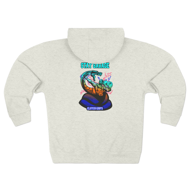 MAC VS SNAKE BLUE ORANGE  AQUA /STAY SAVAGE ZIP UP