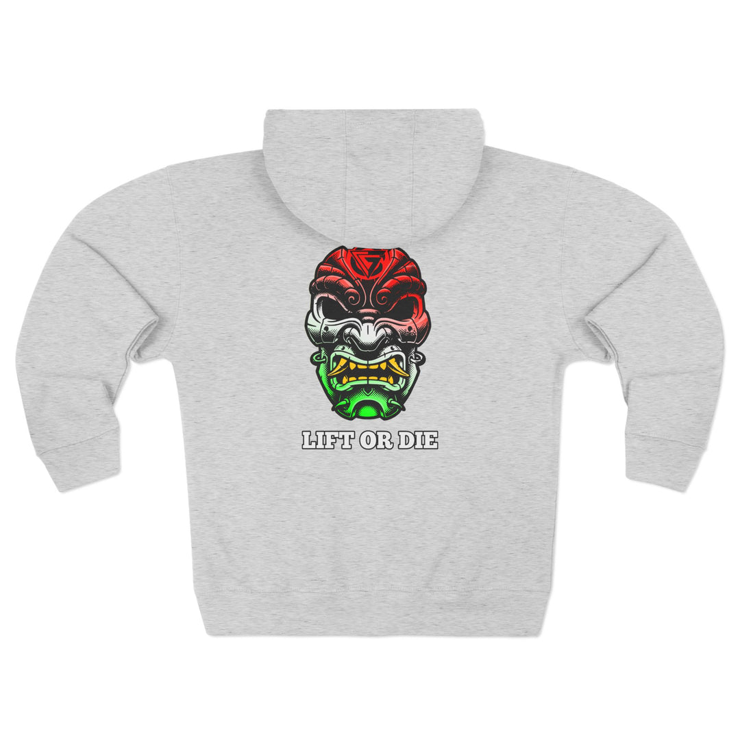 SAMURAI MAC RED WHITE GREEN FADE /LIFT OR DIE ZIP UP