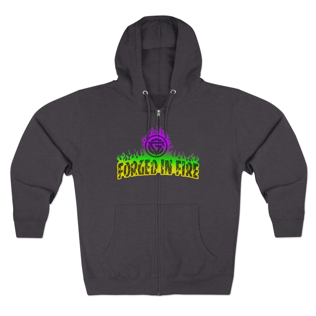 CG LIFT KICK YELLOW GREEN PURPLE FADE/WELCOME TO THE JUNGLE ZIP UP