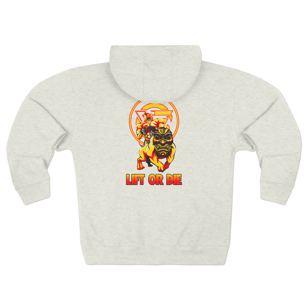 CG ANGRY DOG GOLD RED /LIFT OR DIE ZIP UP