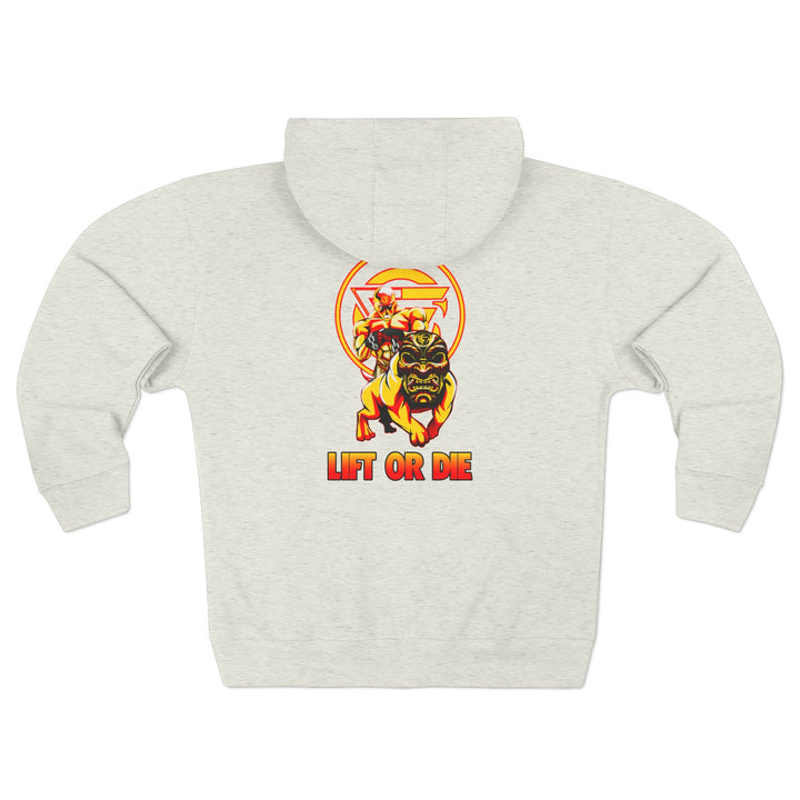 CG ANGRY DOG GOLD RED /LIFT OR DIE ZIP UP