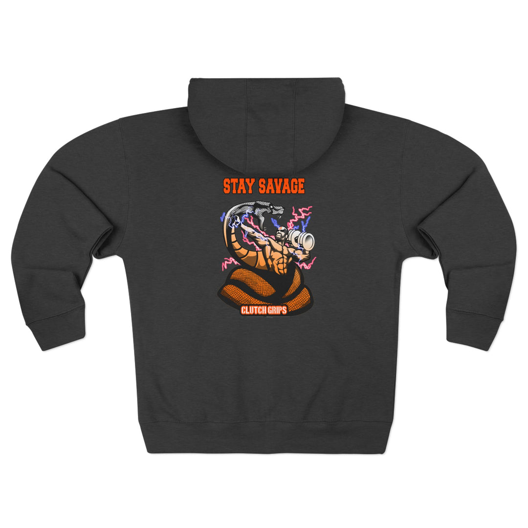 MAC VS SNAKE ORANGE WHITE FADE /STAY SAVAGE ZIP UP