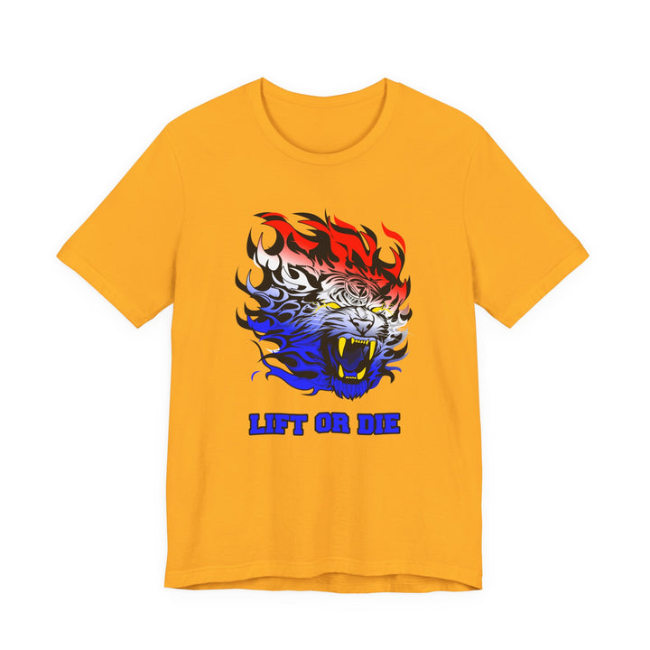 TIGER FLAME RED WHITE BLUE FADE /LIFT OR DIE