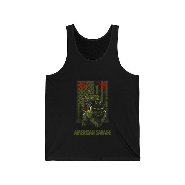 ANGRY DOG ARMY GREEN TANK FLAG/AMERICAN SAVAGE