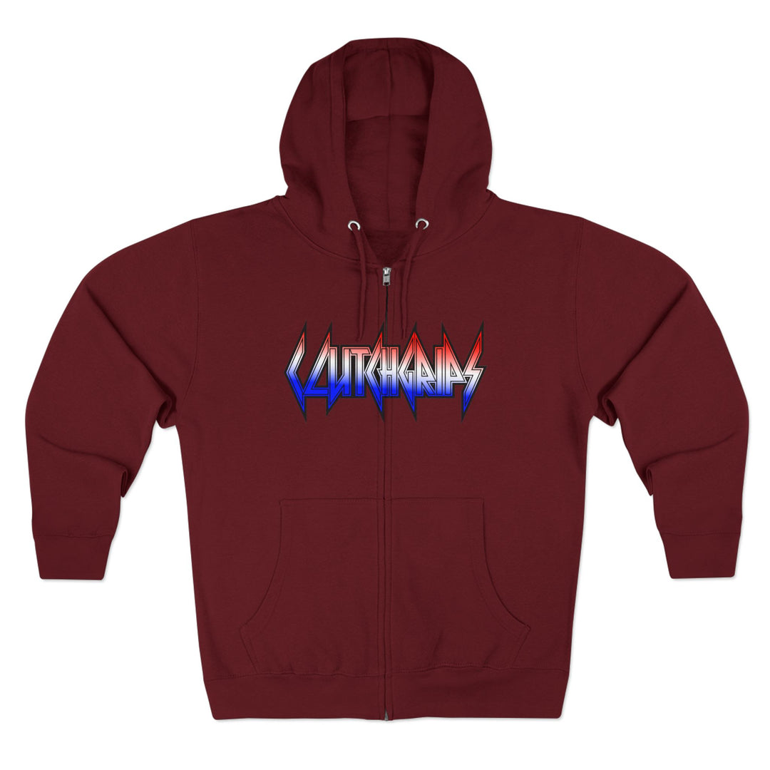 CG APE VS ZILLA 2ND FIGHTRED WHITE BLUE FADE /CONQUER ZIP UP